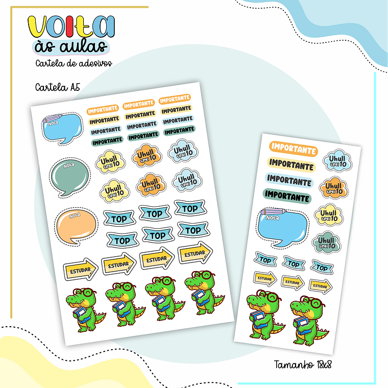 Arquivo Cartela de Adesivos Escolar Menino 1