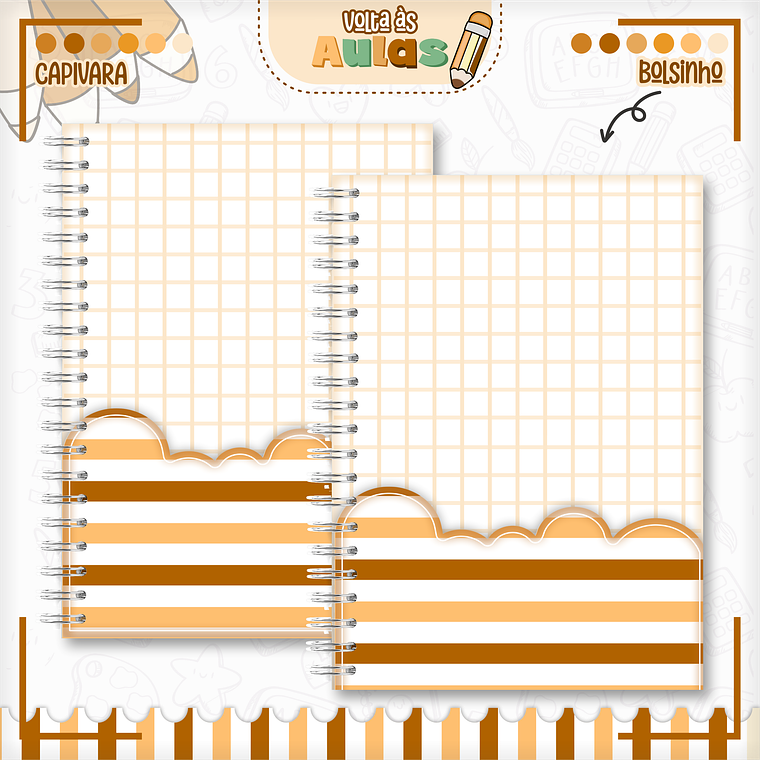 Arquivo Encadernação Kit Escolar - Capivara 2