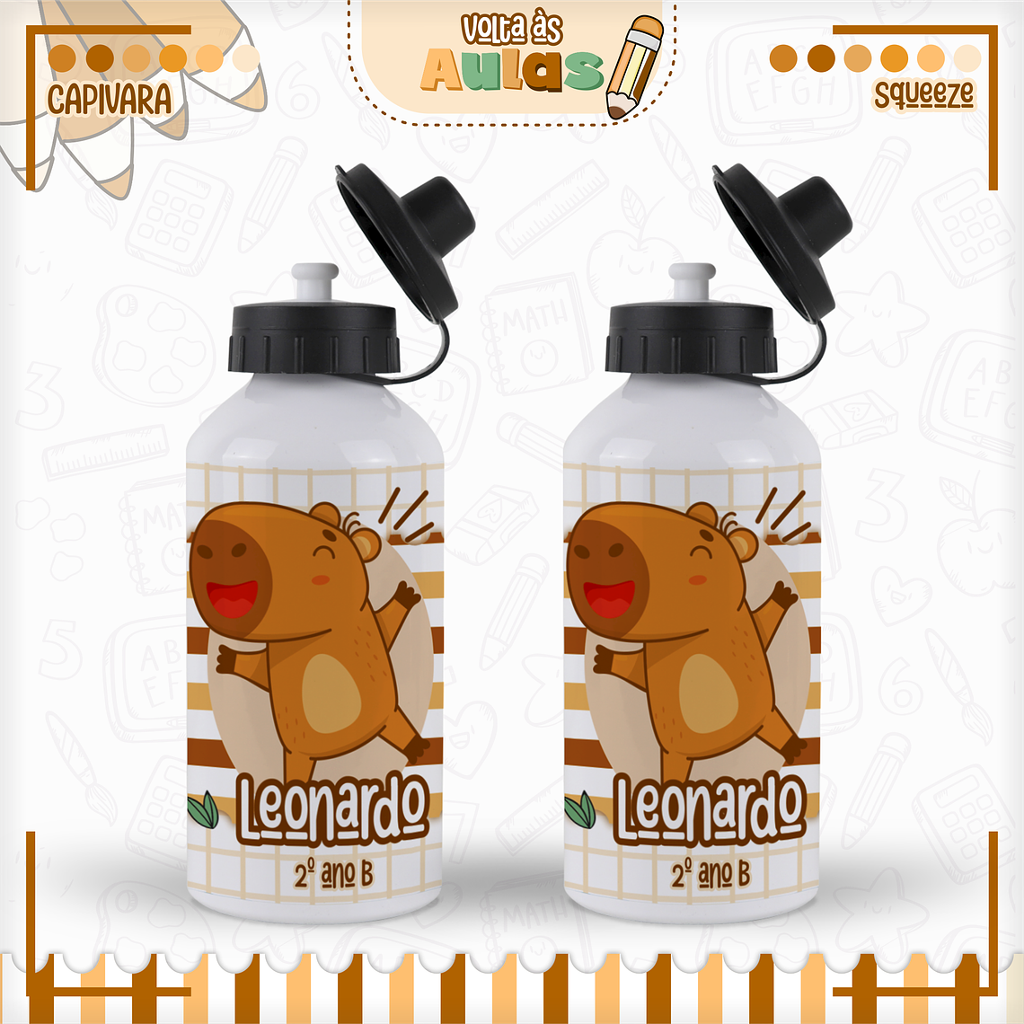 Arquivo Encadernação Kit Escolar - Capivara 6