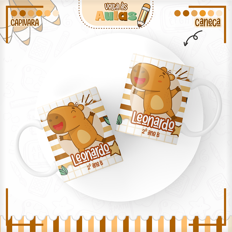 Arquivo Encadernação Kit Escolar - Capivara 9