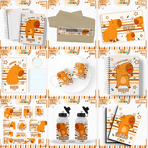 Arquivo Encadernação Kit Escolar - Capivara