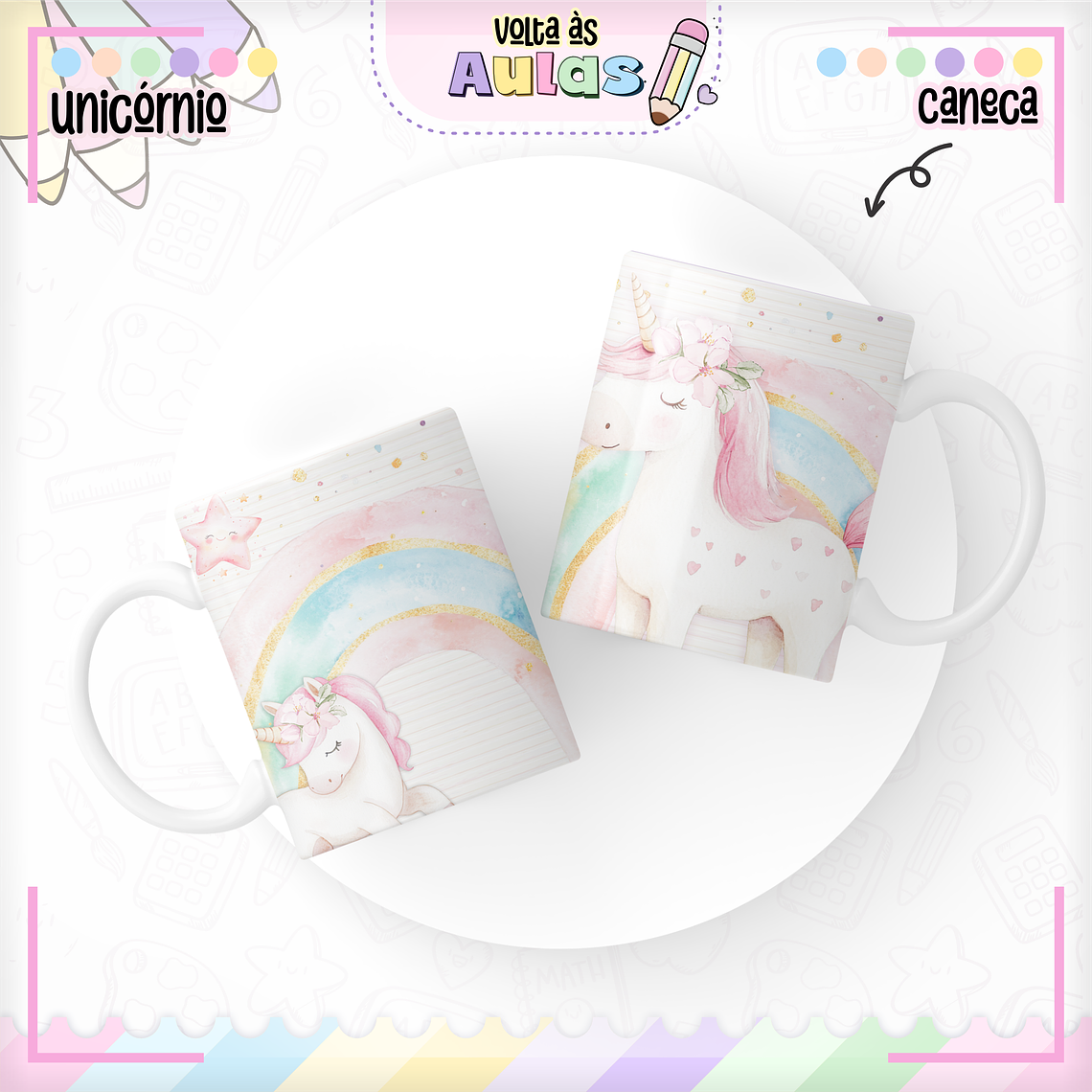 Arquivo Encadernação Kit Escolar - Unicórnio 16