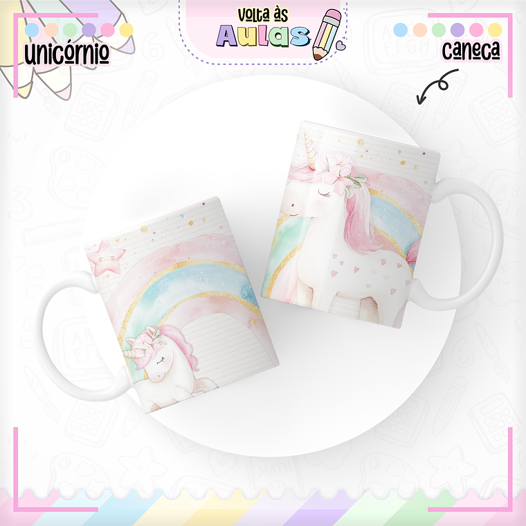 Arquivo Encadernação Kit Escolar - Unicórnio 16