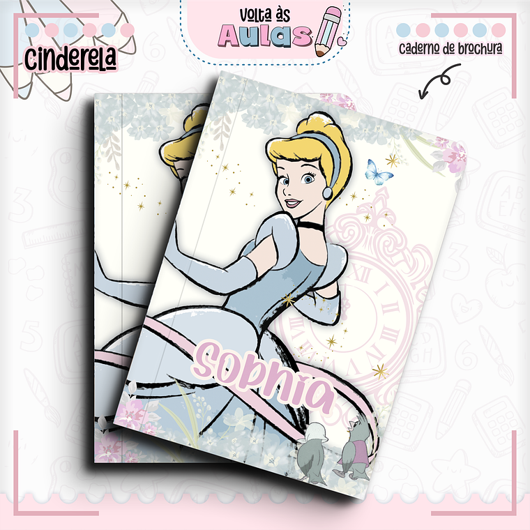 Arquivo Encadernação Kit Escolar - Cinderela 5