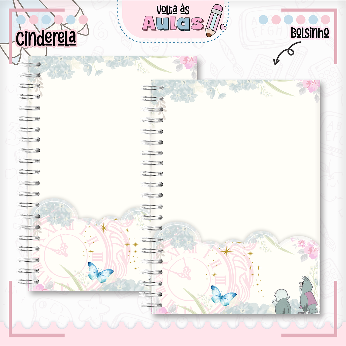 Arquivo Encadernação Kit Escolar - Cinderela 8