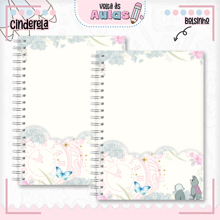 Arquivo Encadernação Kit Escolar - Cinderela 8