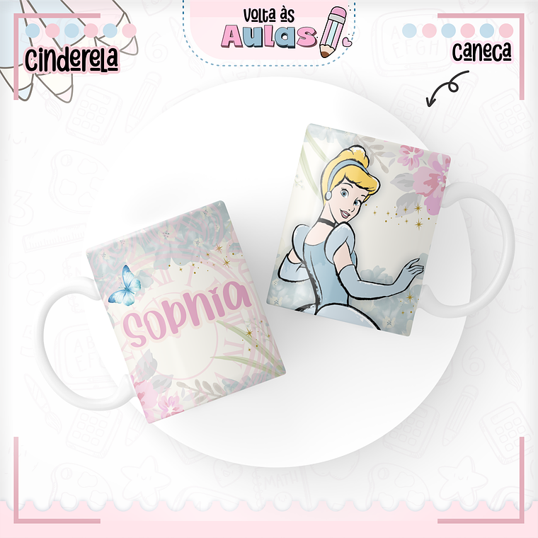 Arquivo Encadernação Kit Escolar - Cinderela 15