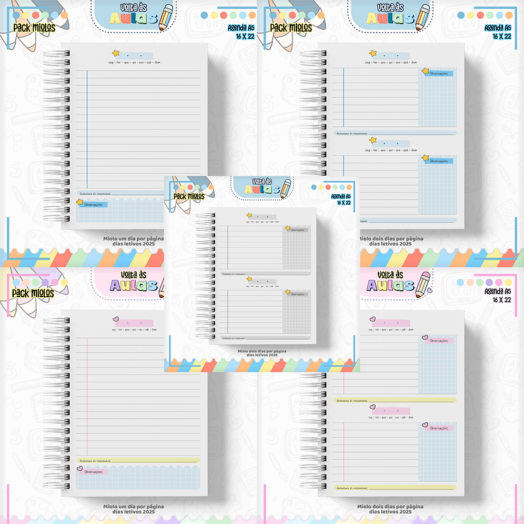 Arquivo Miolos de Agendas Escolares A5 - Permanente 2