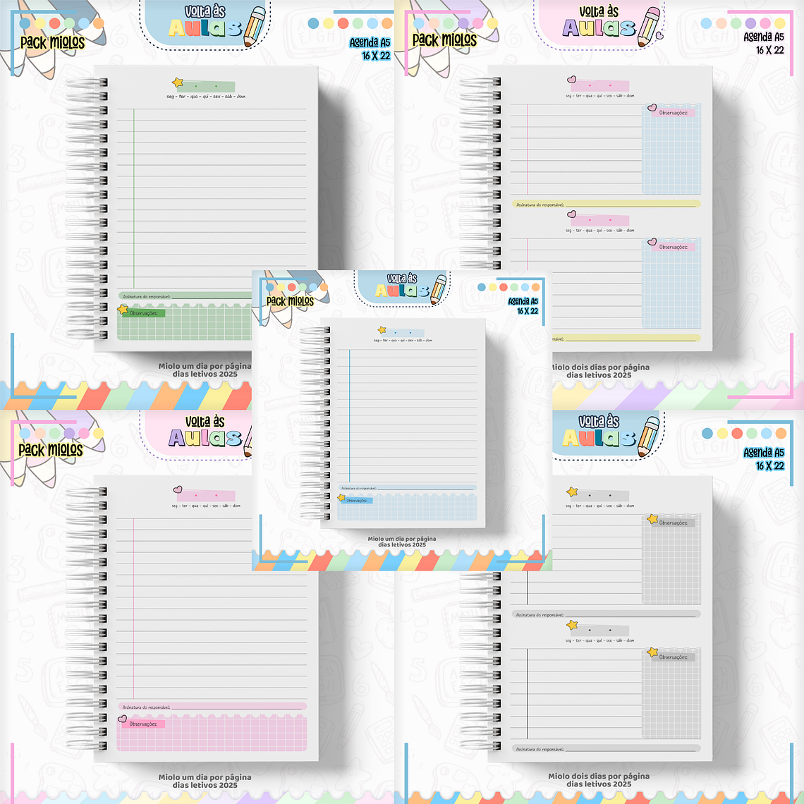 Arquivo Miolos de Agendas Escolares A5 - Permanente 1