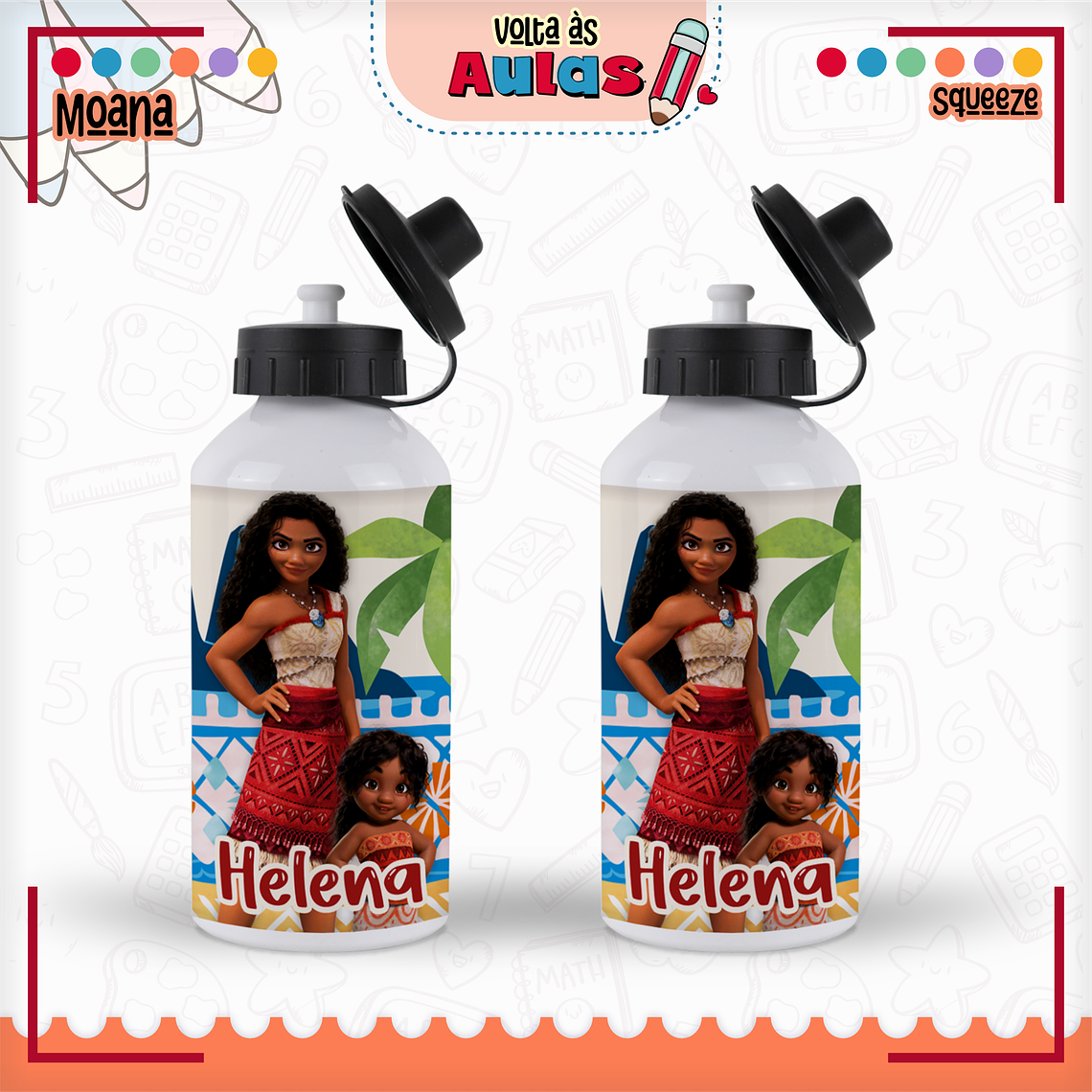 Arquivo Encadernação Kit Escolar - Moana 8