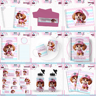 Arquivo Encadernação Kit Escolar - Skye