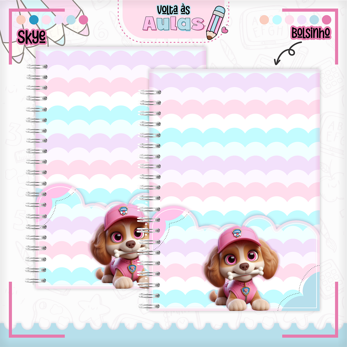 Arquivo Encadernação Kit Escolar - Skye 4