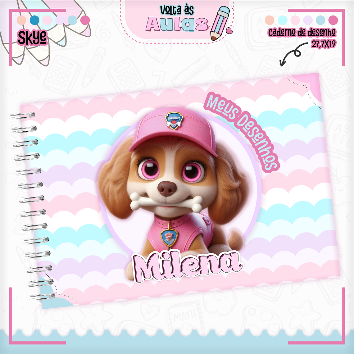 Arquivo Encadernação Kit Escolar - Skye 5