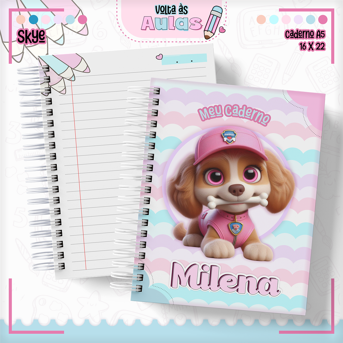 Arquivo Encadernação Kit Escolar - Skye 6