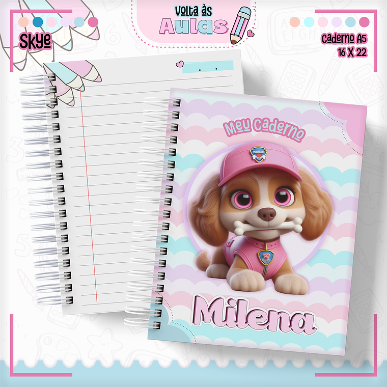 Arquivo Encadernação Kit Escolar - Skye 6