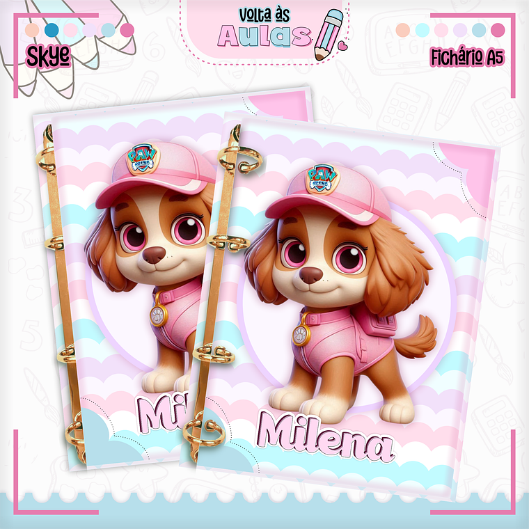 Arquivo Encadernação Kit Escolar - Skye 8