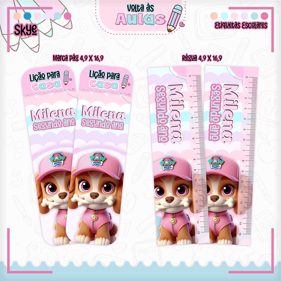 Arquivo Encadernação Kit Escolar - Skye 11