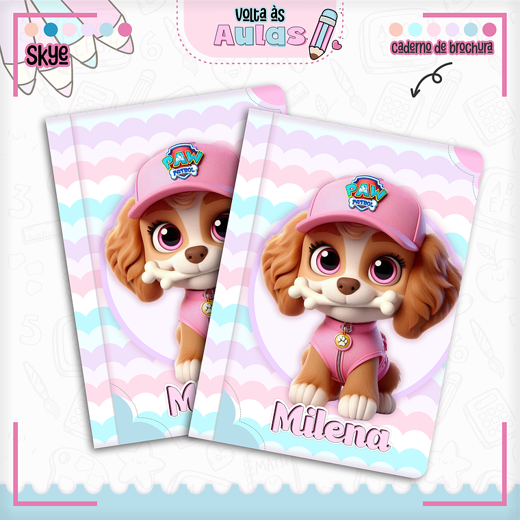 Arquivo Encadernação Kit Escolar - Skye 14