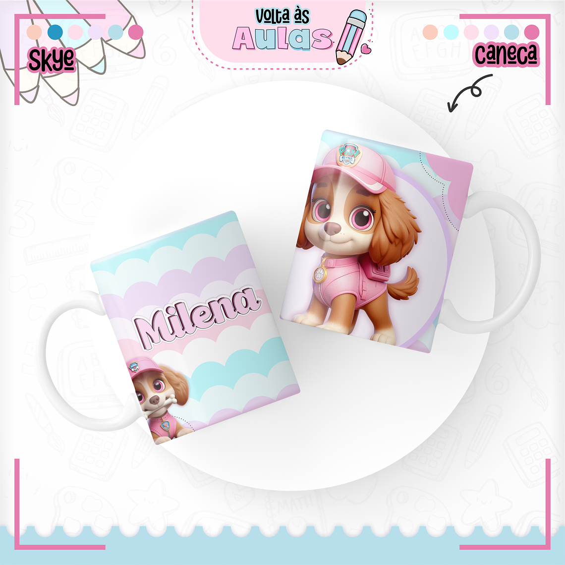 Arquivo Encadernação Kit Escolar - Skye 15