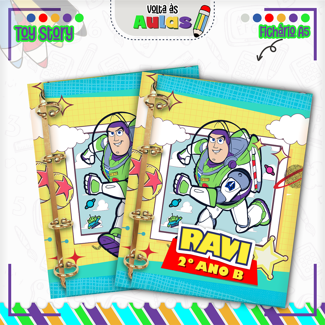 Arquivo Encadernação Kit Escolar - Toy Story 6