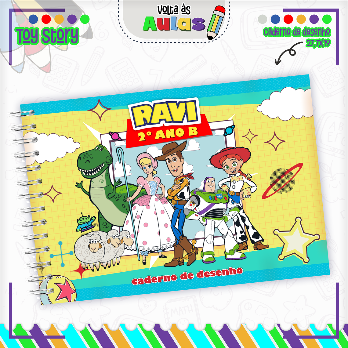 Arquivo Encadernação Kit Escolar - Toy Story 7