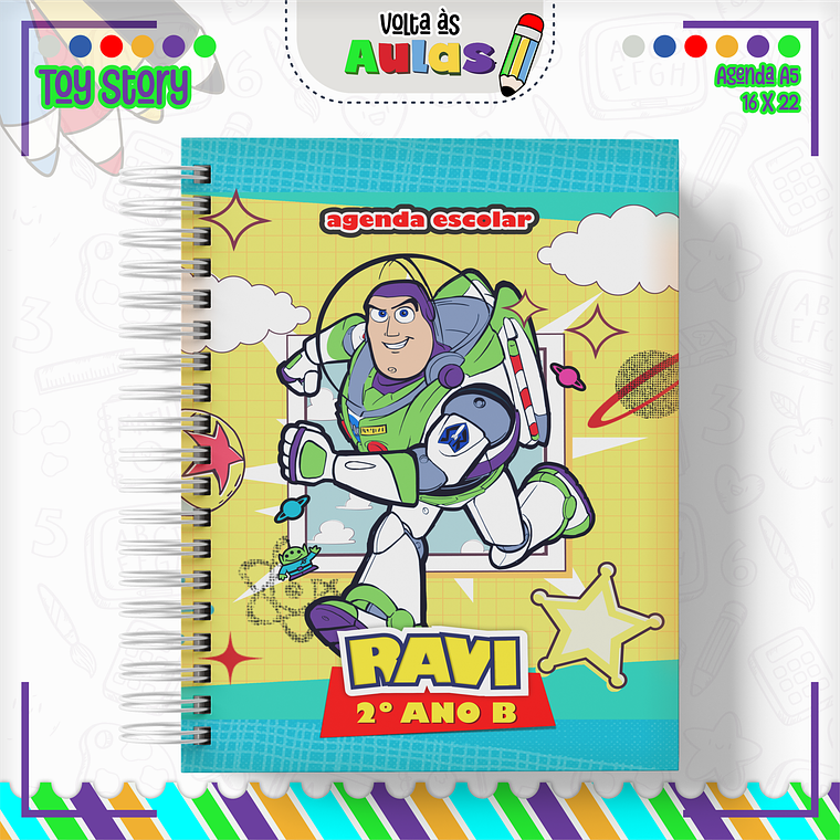Arquivo Encadernação Kit Escolar - Toy Story 12