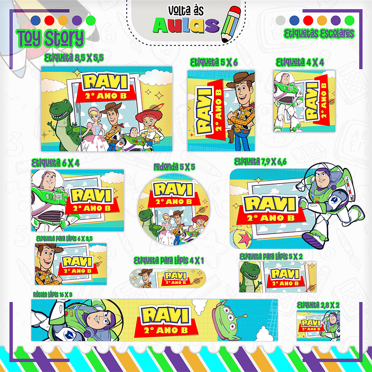 Arquivo Encadernação Kit Escolar - Toy Story 13