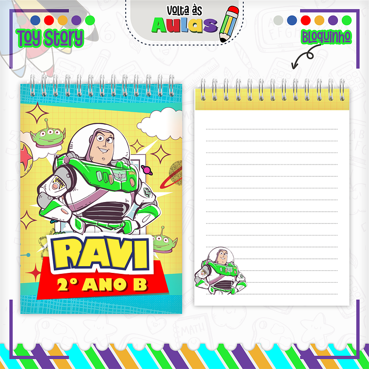 Arquivo Encadernação Kit Escolar - Toy Story 14