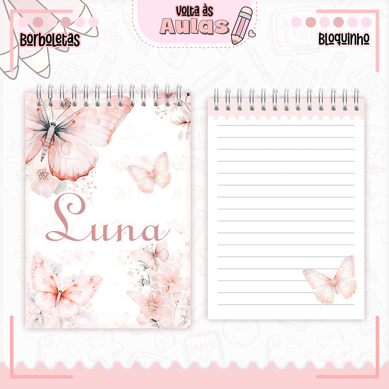 Arquivo Encadernação Kit Escolar - Borboletas 8