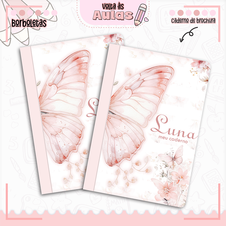 Arquivo Encadernação Kit Escolar - Borboletas 16