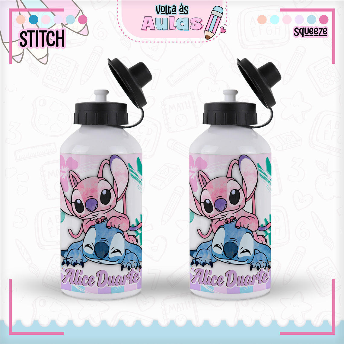 Arquivo Encadernação Kit Escolar - Stitch e Angel  6