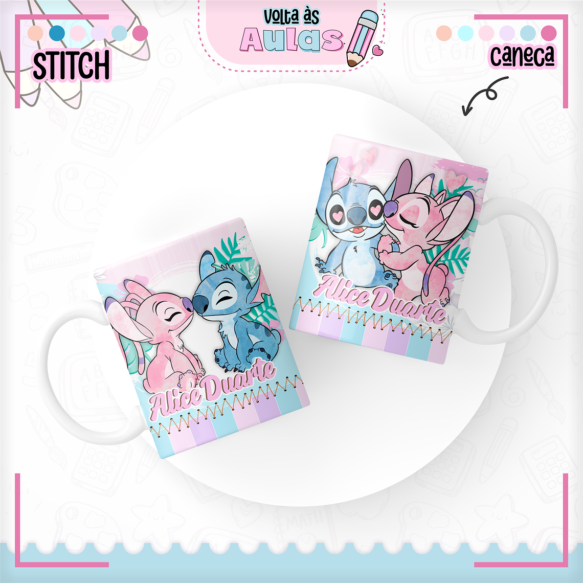 Arquivo Encadernação Kit Escolar - Stitch e Angel  8