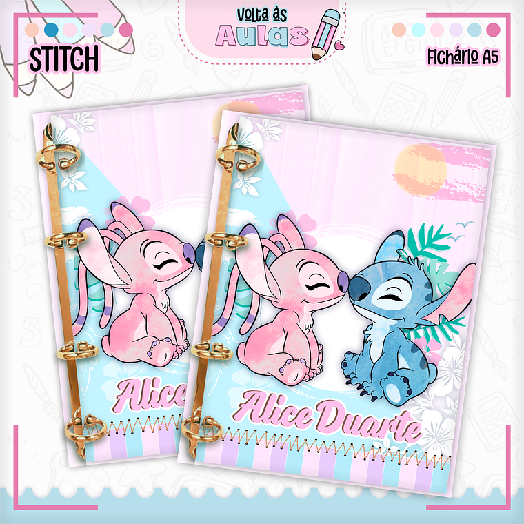 Arquivo Encadernação Kit Escolar - Stitch e Angel  14
