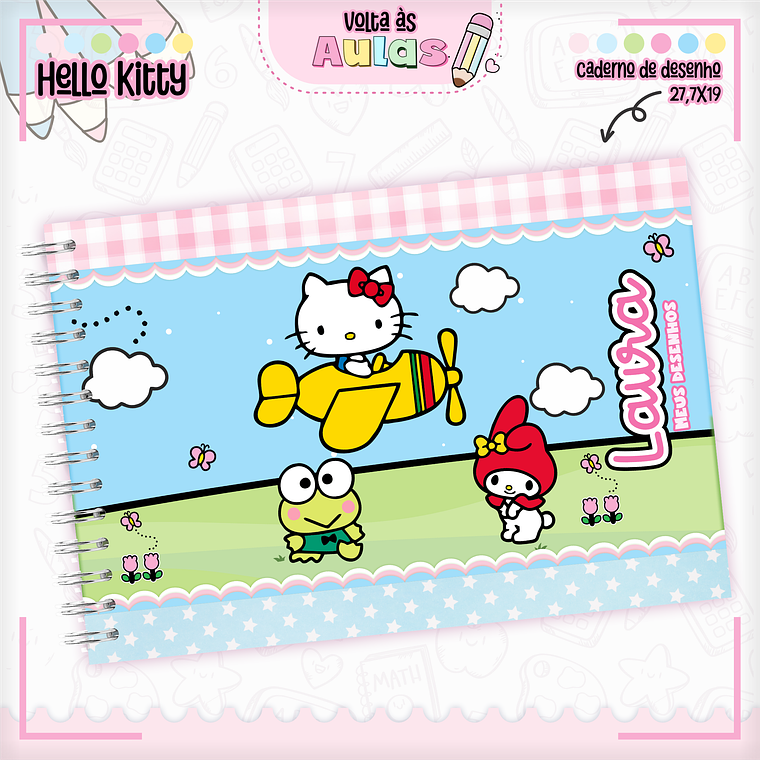 Arquivo Encadernação Kit Escolar - Hello Kitty  4