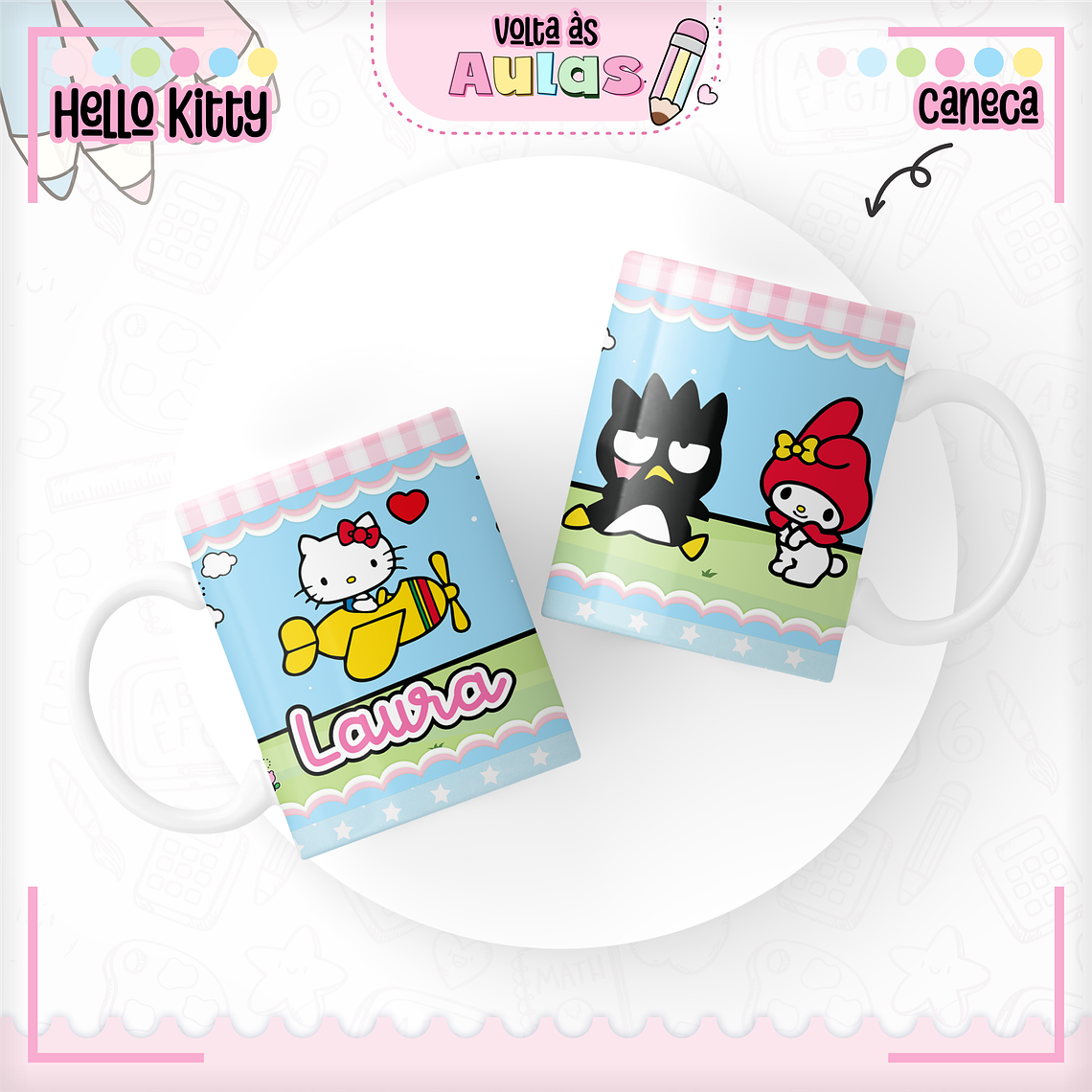 Arquivo Encadernação Kit Escolar - Hello Kitty  8