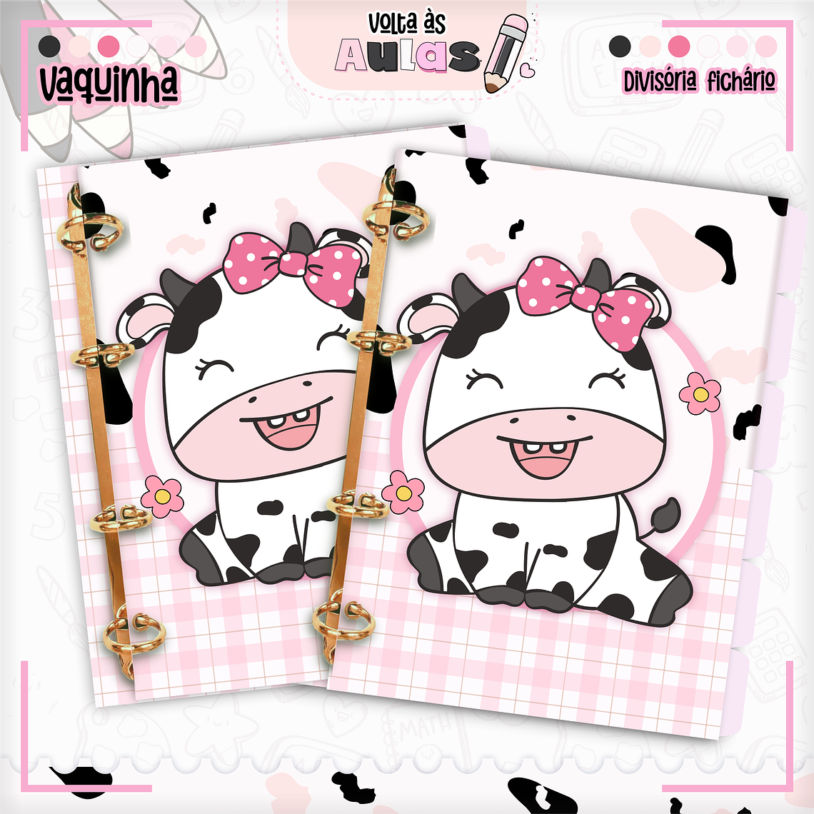 Arquivo Encadernação Kit Escolar - Vaquinha 6