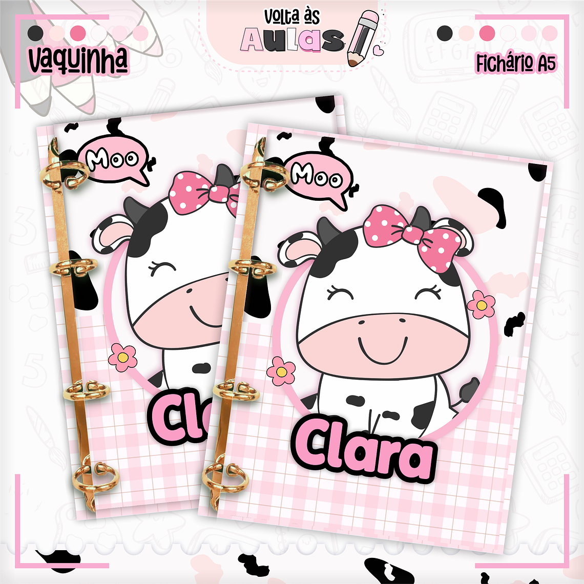Arquivo Encadernação Kit Escolar - Vaquinha 14