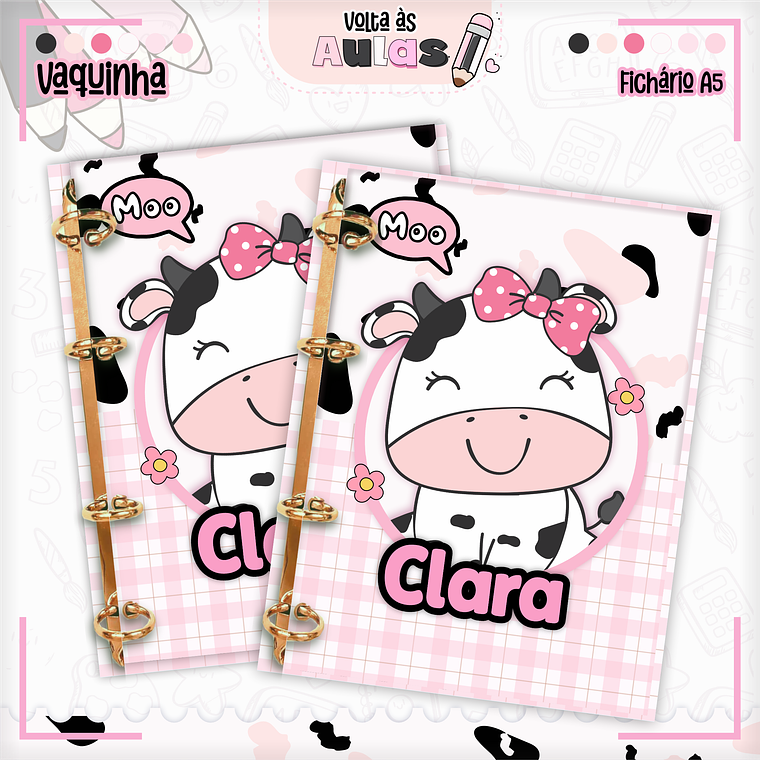 Arquivo Encadernação Kit Escolar - Vaquinha 14