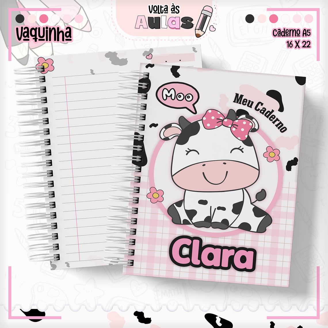 Arquivo Encadernação Kit Escolar - Vaquinha 15