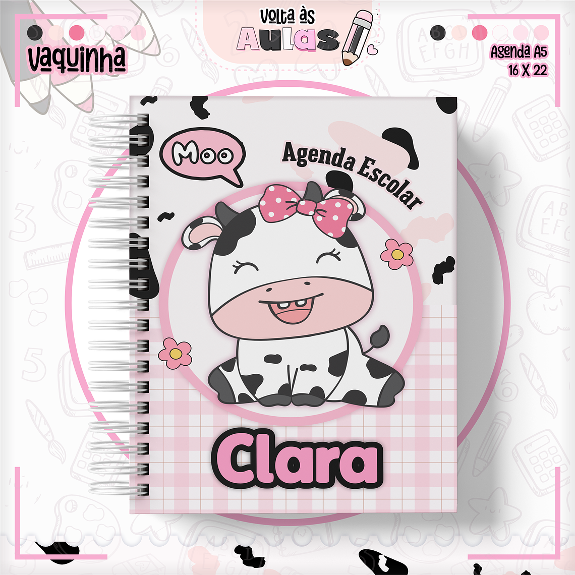 Arquivo Encadernação Kit Escolar - Vaquinha 16
