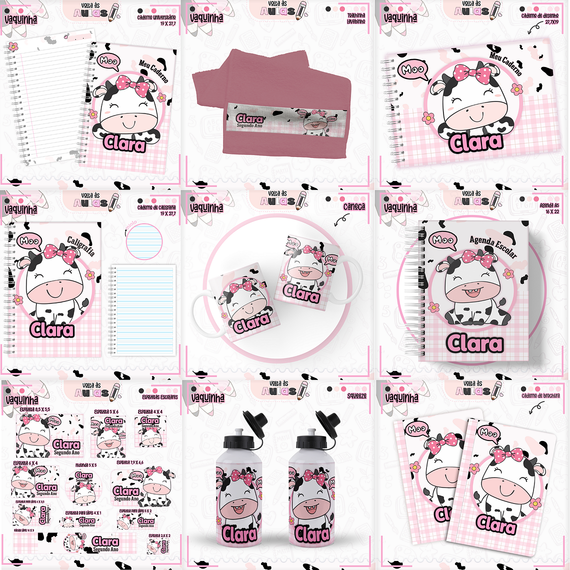 Arquivo Encadernação Kit Escolar - Vaquinha 1