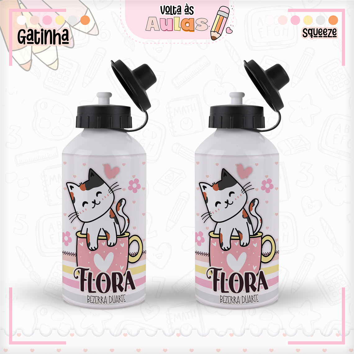 Arquivo Encadernação Kit Escolar - Gatinha 9