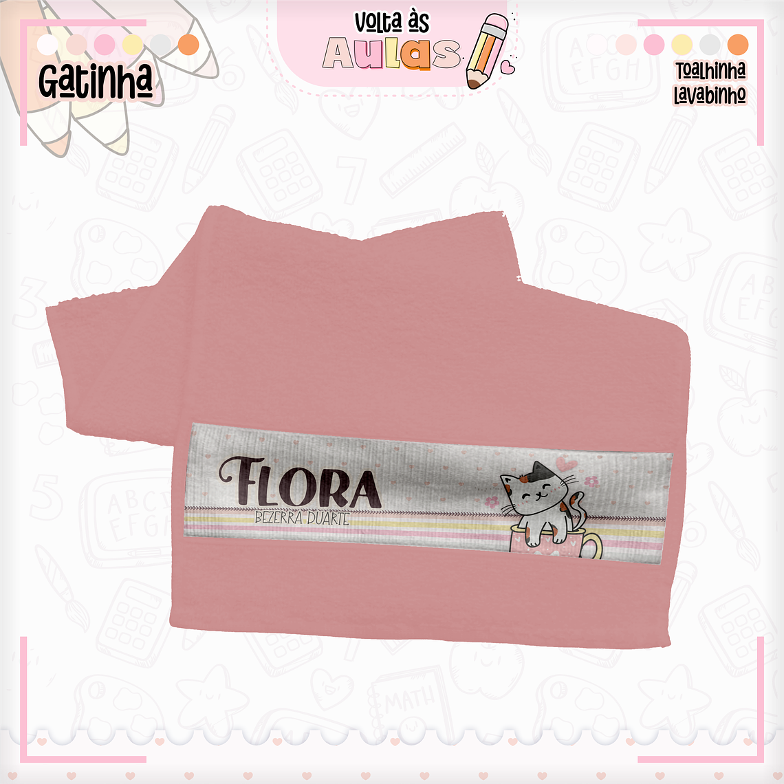 Arquivo Encadernação Kit Escolar - Gatinha 14