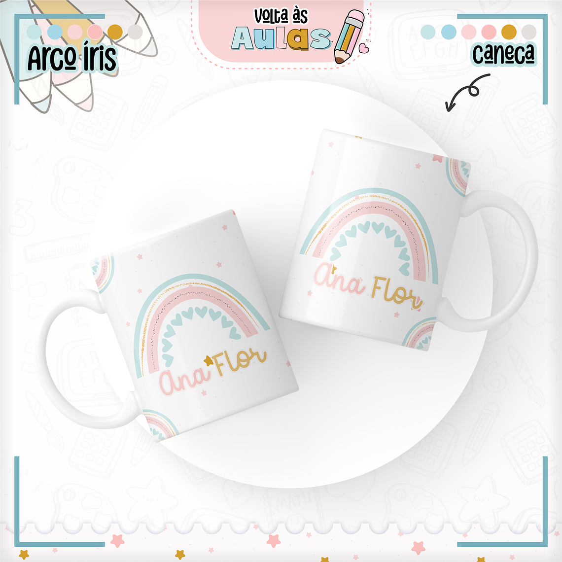 Arquivo Encadernação Kit Escolar - Arco-Íris 7