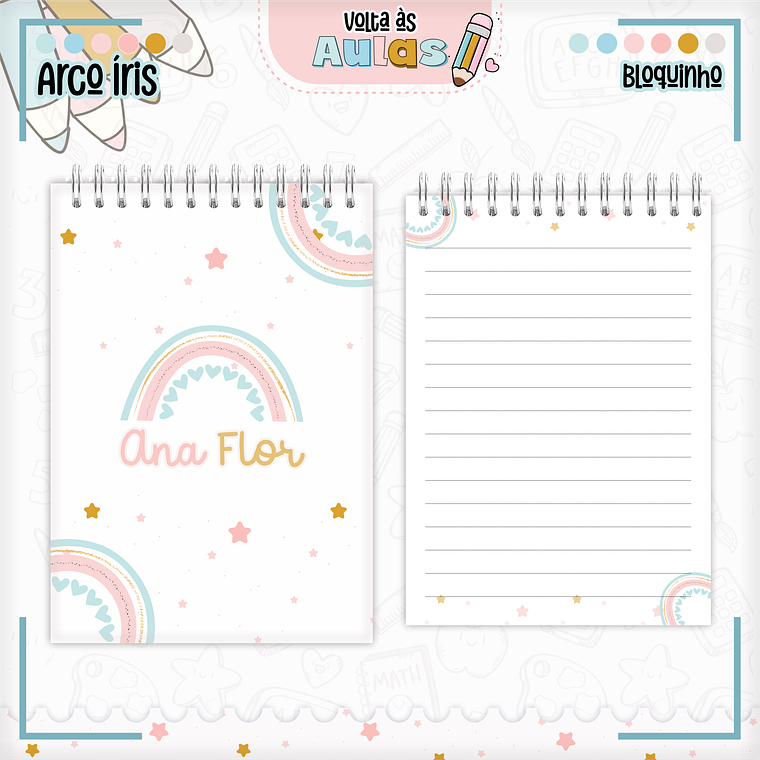 Arquivo Encadernação Kit Escolar - Arco-Íris 11