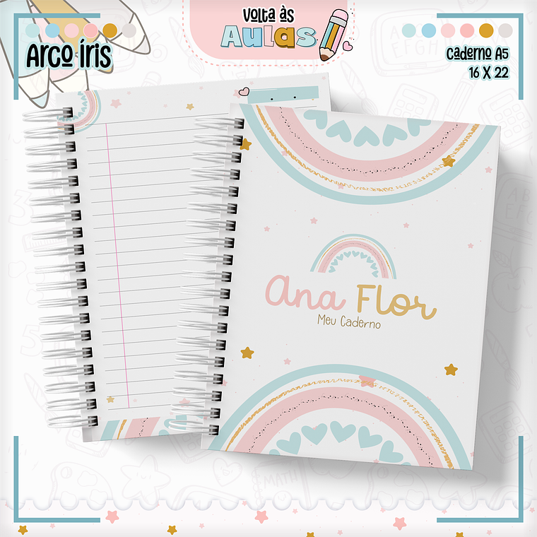 Arquivo Encadernação Kit Escolar - Arco-Íris 14