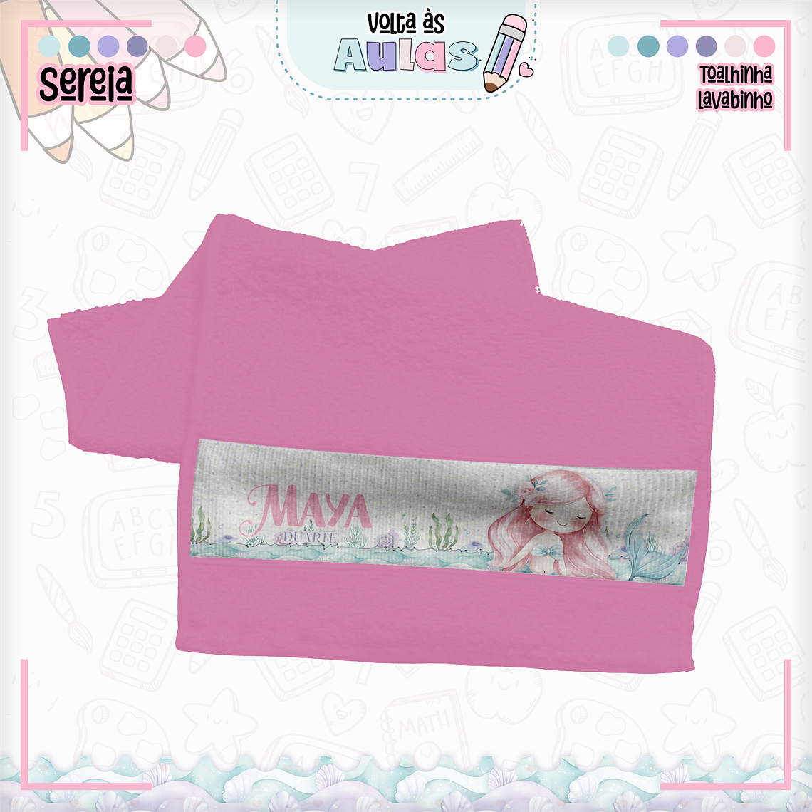 Arquivo Encadernação Kit Escolar - Sereia 5