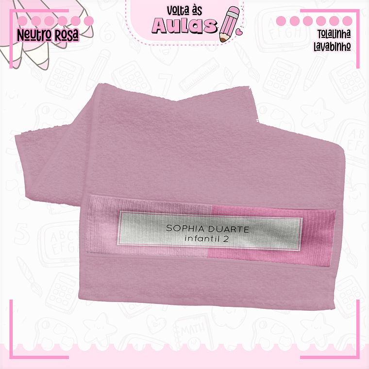 Arquivo Encadernação Kit Escolar - Neutro Rosa 16