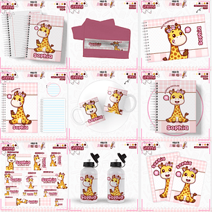 Arquivo Encadernação Kit Escolar - Girafinha