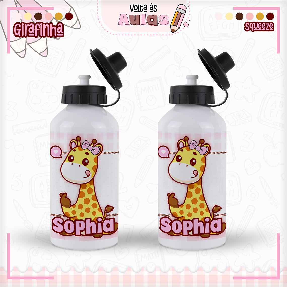 Arquivo Encadernação Kit Escolar - Girafinha 16